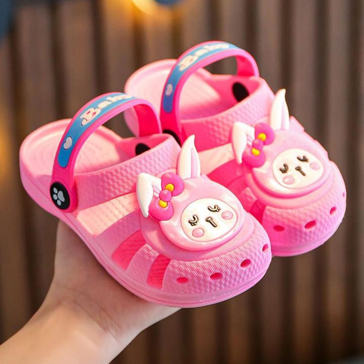 Summer Baby Slippers Girls' Indoor Cute Children's Non-Slip Closed Toe One-Year-Old Infant Sandals Children's Hole Shoes