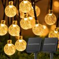 Solar String Lights Outdoor 8 Modes Waterproof Crystal Ball Solar Powered Fairy String Light Globe Lamp For Garden Patio Party. 