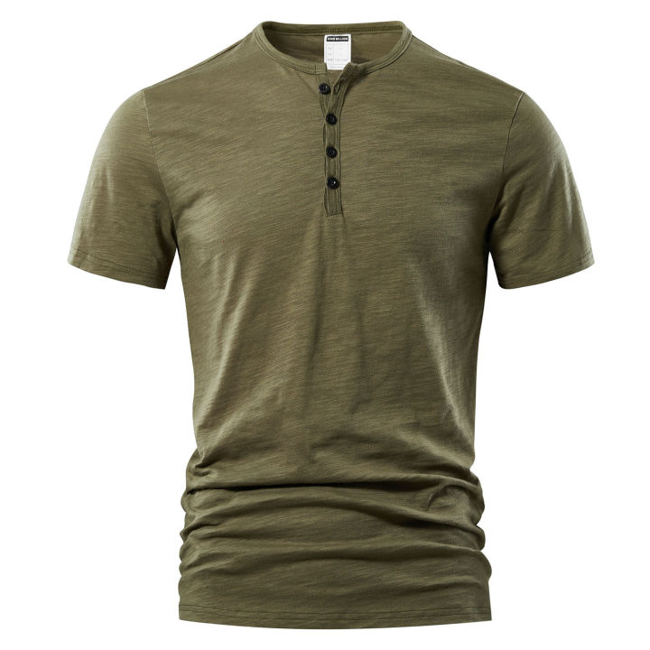T%20Shirt%20Men%20Casual%20High%20Quality%20Summer%20Short%20Sleeve%20Henry%20neck%20Mens%20T%20Shirts%20Fashion%20Basic%20T-shirt%20Male%20KEEMEEUYZO%20-%20Image%203