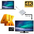 Type-c HUB USB C To HDMI-Compatible Splitter USB-C 3 IN 1 4K HDMI-Compatible USB 3.0 PD Fast Charging Smart Adapter For MacBook. 