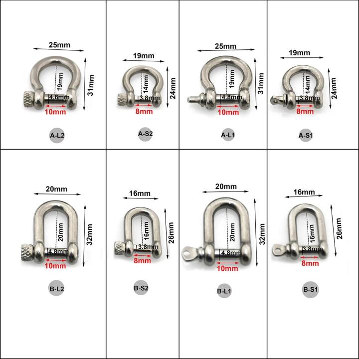 1piece%20Stainless%20Steel%20Shackle%20Carabiner%20D%20Ring%20Fob%20Key%20Ring%20Keychain%20Hook%20Screw%20Joint%20Connector%20Buckle%20Solid%20Metal%202%20Size%20-%20Image%202