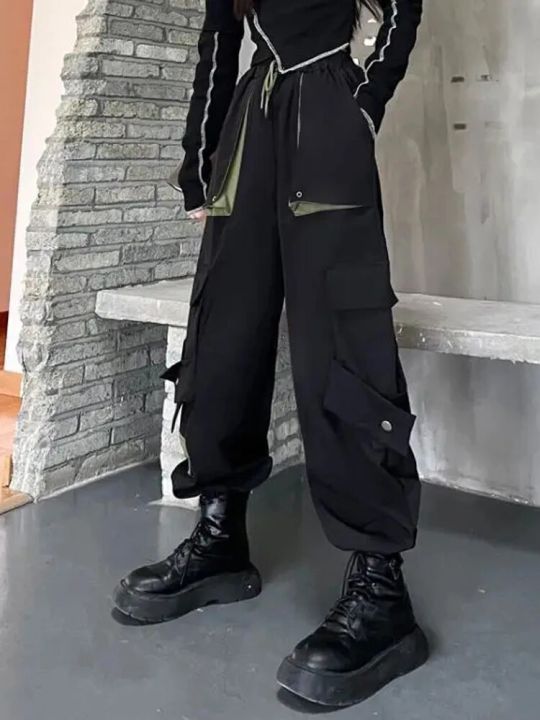 Techwear%20Patchwork%20Cargo%20Pants%20Women%20Harajuku%20Streetwear%20Pockets%20Oversize%20Joggers%20Trousers%20Female%20Japanese%20Loose%20Tracksuit%20-%20Image%205