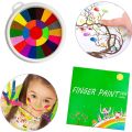 Q9QB Creative Finger Painting Kit with Painting Book, Non Toxic Washable Finger Paint Children's Paints Supplies for Toddlers. 