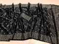 Black Color Tangail Boduya Benarosi Saree For Women- Tangail Sharee.
