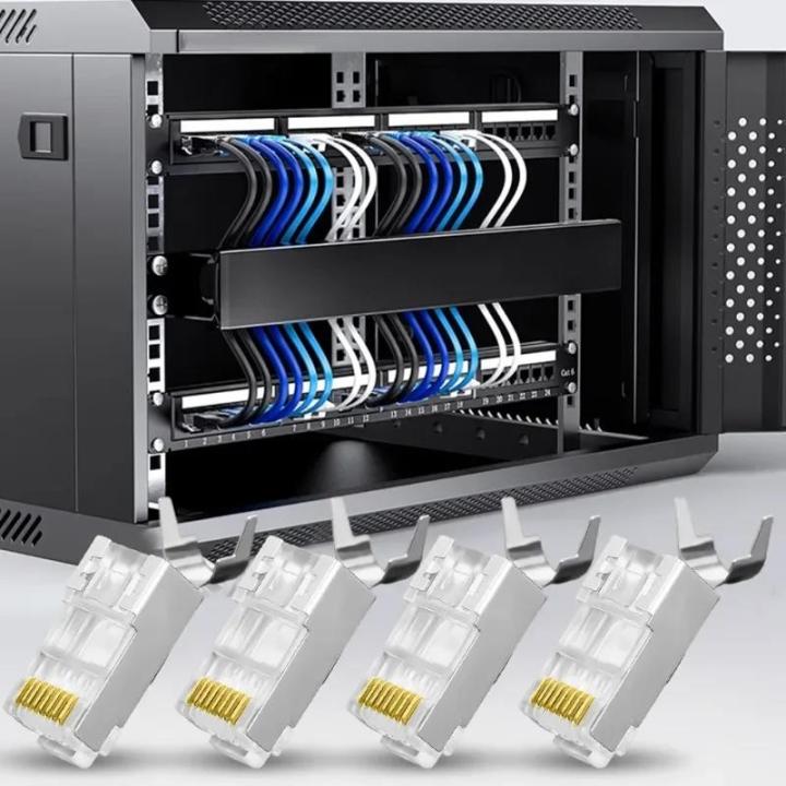 CAT6%20CAT7%20CAT5%20RJ45%20Shielded%20Connectors%20Pass%20Through%20Modular%20Plug%20Network%20UTP%2050%CE%BC%20Gold-Plated%208P8C%20Crimp%20End%20for%20Ethernet%20Cable%20-%20Image%203