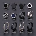 [ New ] Titanium Steel Ear Studs Suit Men's Retro Non-Fading Earrings High Sense Simple Earrings Women's All-Match Fashion Ornament Accessories. 