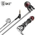 QKZ DM9 Zinc Alloy HiFi Metal In Ear Earphones With Carry Box - Black.