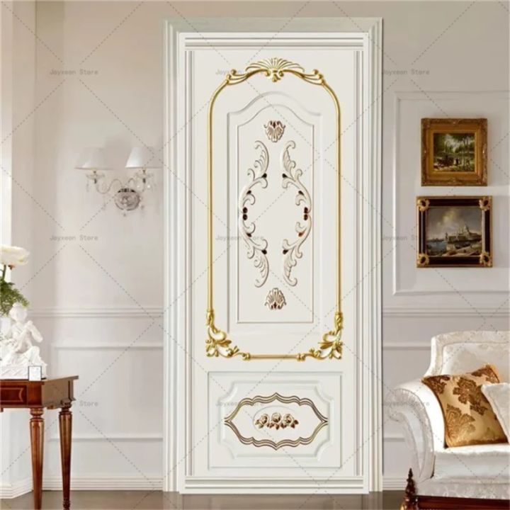 Retro%20European%20Style%20Door%20Stickers%20Modern%20Home%20Decoration%20Mural%203D%20Entrance%20Closet%20Waterproof%20Self-adhesive%20Paper%20-%20Image%203