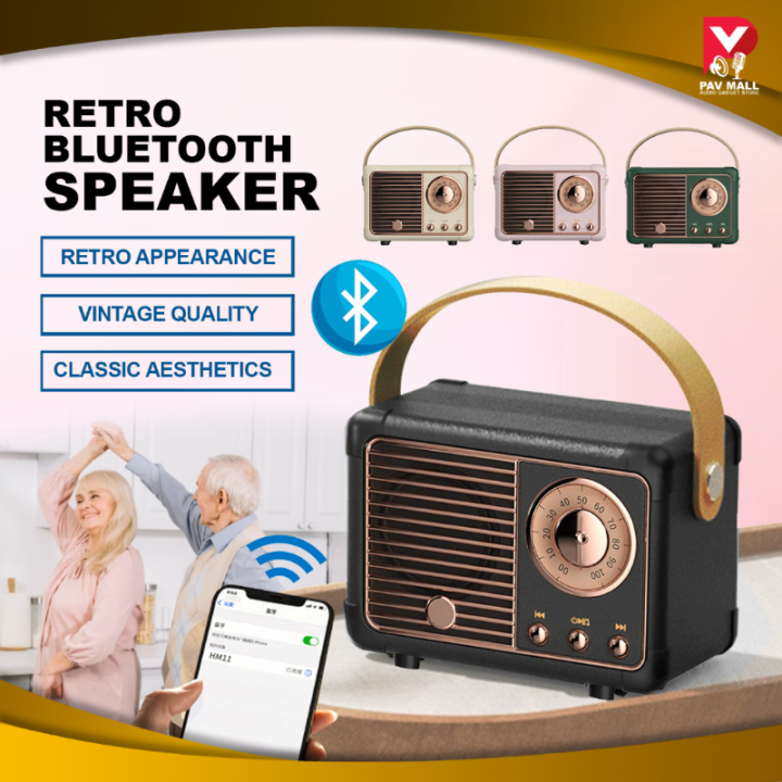 【Youyi】Bluetooth Speaker Vintage Speaker Classic  HM11 Antique Radio Wireless Speakers Audio Spiker Bluetooth