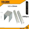 TOLSEN 1000Pcs Staples Wire Refill (1.2 x 12mm ) For Wood, Plywood Model: 43030.