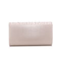 Rhinestones Ruched Women Satin Evening Bag Silver Clutch Bags Chain Shoulder Glitter Elegant Handbag For Wedding Bridal Purse.