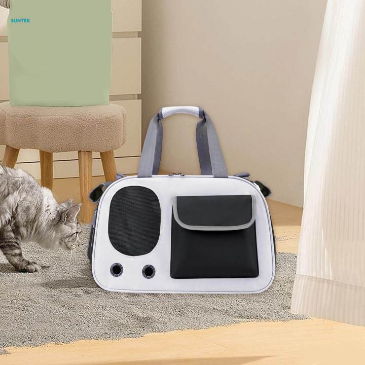 Cat%20Carrier%20Travel%20Transport%20Bag%20with%20to%20Pet%20Travel%20Bag%20Black%20-%20Image%204