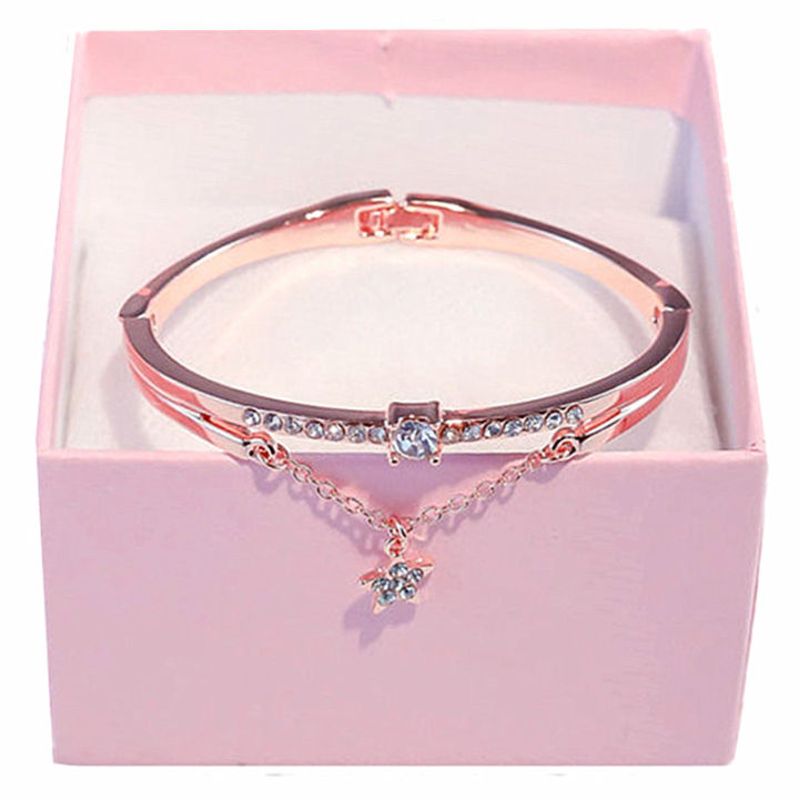 Korean version of the Internet celebrity full of diamond bracelets, women's simple and versatile, star alloy bracelets, love girlfriends, gift jewelry wholesale