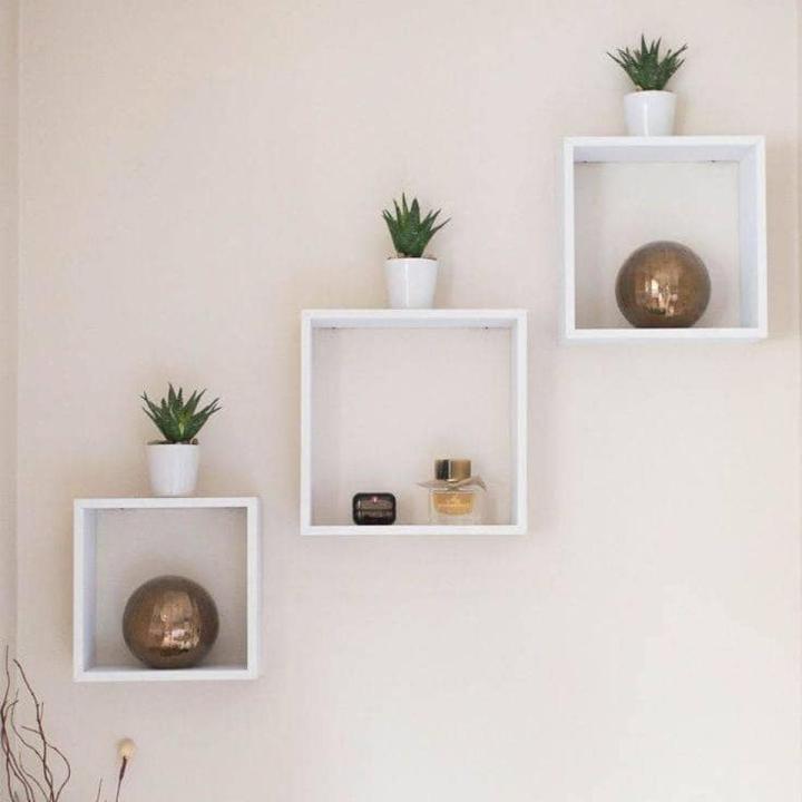 Wall hanging shelf, (3 box ) Home decoration item wooden, Home decor furniture product, Book shelf show piece decoration  .