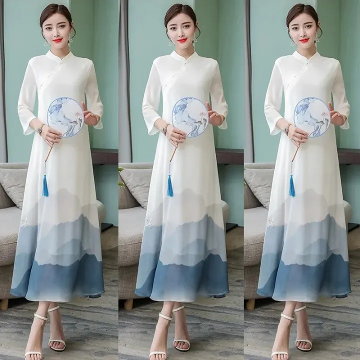 Slim%20Vintage%20Long%20Qipao%20Hanfu%20Women%20Chinese%20Traditional%20Dress%20Cheongsam%20Robe%20Orientale%20Vestido%20Chino%20Mujer%20Modern%20Clothes%20TA1679%20-%20Image%206