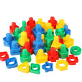 5 Set Screw Building Blocks Nut Shape Match Puzzle Toys For Children Infant Montessori Shape Color Recognize Educational Toys. 