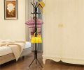 Basics Metal Coat Rack for Coat and Clothing, Black, 48 x 48 x 175.5 cm (L x W x H). 