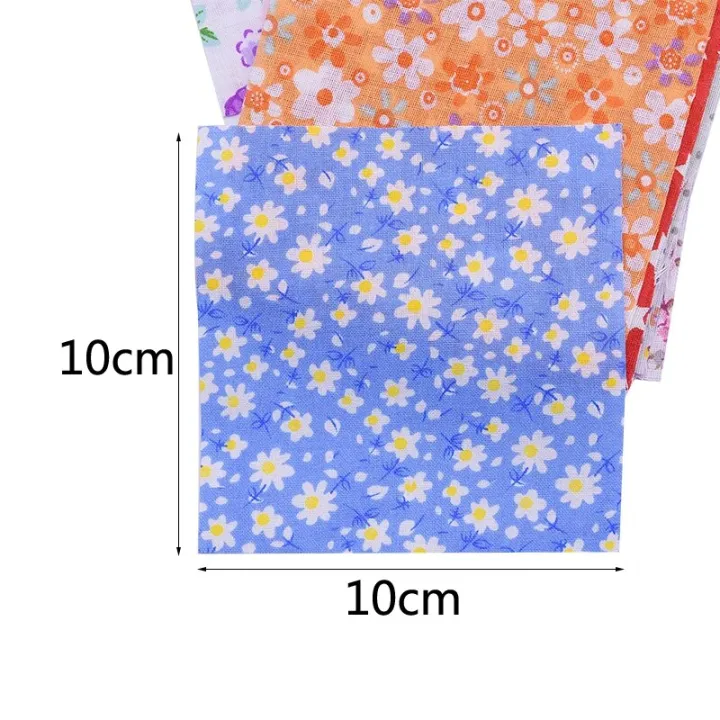7-50pcs%20Assorted%20Floral%20Printed%20Cotton%20Cloth%20Sewing%20Quilting%20Fabric%20for%20Patchwork%20Needlework%20DIY%20Handmade%20Material%20Square%20-%20Image%204