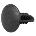 5mm x 5mm Hole Dia Black Plastic Rivets Fastener Push Clips 96 Pcs.