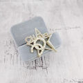Premium five-pointed star double letter brooch, pearl rhinestone, umbrella pin, with small fragrance suit, dress, suit collar pin.