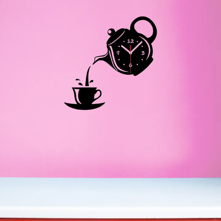 Ketly%20Design%20%20Teapot%20Decoration%20Wall%20Clock%20wooden%20Wall%20Decoration%20Clock%20Living%20Room%20Dining%20Room%20Tea%20House%20Leisure%20Black%20Wall%20Clock%20(%20size%20-%2012%20inch%20)%20by%20Doob%20Cart%20-%20Image%204