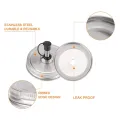 6PCS Stainless Steel 70mm Regular Mouth Mason Jar Pour Spout Lids with Plastic Caps for Olive Oil Cocktail Dispenser. 