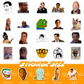 50 Zhang Disgusting Facial Expression Bag Stickers New Emoji Graffiti Stickers Funny Character Facial Expression Bag Stickers. 