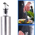 500 ml  Oil Dispenser Bottle, Oil Bottle Sauce Bottle With Premium Stainless Steel cover, Glass body Oil and Vinegar Dispenser, Oil Dispenser Bottle for Kitchen. 