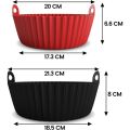 Air Fryer Silicone Liners Reusable 7.5 Inch and 8.5 Inch Air Fryer Basket Accessories (2 Pack).