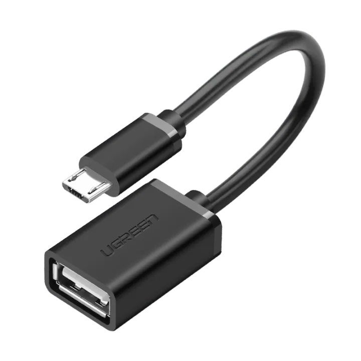 UGREEN%20US133(10396)%20%20Micro%20USB%20Male%20to%20USB-A%20%20Female%20Cable%20with%20OTG%20%20Nickel%20Plating%2015cm%20(Black)%20-%20Micro%20USB%202.0%20OTG%20Adapter%20Cable%20-%20480Mbps%20Data%20Transfer%20-%20Durable%20PVC%20Jacket%20-%20Plug%20&%20Play%20-%20Image%202