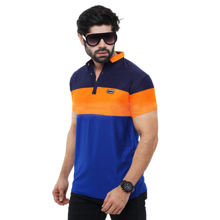 MULTICOLOUR EXCOLUSIVE COTTON SHORT SLEEVE POLO SHART FOR MEN
