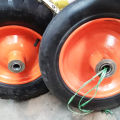 Trolley Wheel 14inch / Heavy Duty Solid Rubber/ Pneumatic Air Tyre Rubber Trolley Wheel 14 inch. 