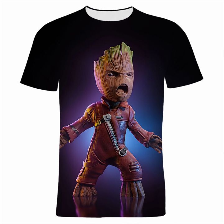 Marvel%20Cartoon%20Anime%20Groot%20Boy%20Girl%20T-shirts%20Summer%203D%20Print%20Fashion%20Women%20Tee%20Tops%20Streetwear%20Men's%20Oversized%20T%20Shirts%20-%20Image%203