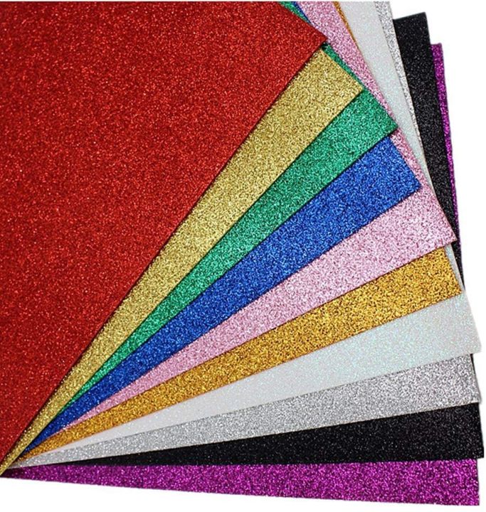Craft%20Foam%20SELF%20ADHESIVE%20Glitter%20Foam%20Sheets%20A4%20Pack%20of%2010%20Assorted%20-%20Image%207