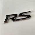 1 Pcs 3D Metal RS Logo car emblem Rear Trunk Sticker Sport version modification Car Styling. 
