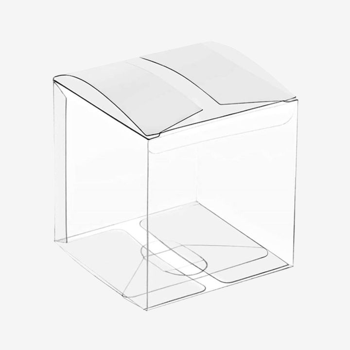 (New)50pc clear plactic boxe for gift PVC packing box gift packag