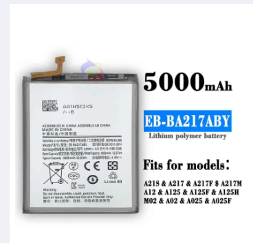 Samsung Galaxy A21s Battery Model: EB-BA217ABY 5000mAh (Original Equipment Manufacturer)