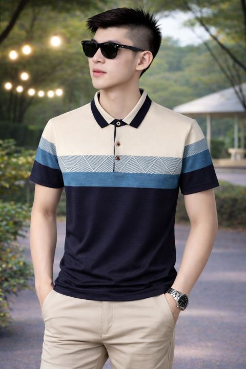 Cotton half sleeve polo shirts for men-multicolor polo shirts - Polo T Shirt