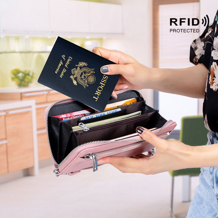 Women's%20wallet%20rfid%20anti-theft%20brush%20foreign%20trade%20Korean%20version%20fashion%20and%20simple%20leather%20long%20passport%20bag%20clutch%20-%20Image%203