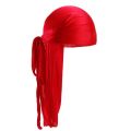 New Silk Long Tail Scarf Cap Unisex Satin Durags Bandanna Turban Wigs Hat Silky Durag Headwear. 