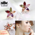 Women\'s Fashion Gorgeous Multicolor Zircon Flower Ear Studs Earrings Jewelry. 