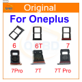 For OnePlus 6/6T,OnePlus 7/7Pro,7T/7T Pro Single / Dual Nano Sim Card Tray Holder Sim Adaptor With Free Sim Ejector Pin Replacement Part. 