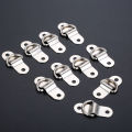 10Pcs Boat Trailers D Ring Durable Tie Down Hook Rope Cleat Load Anchor Metal Flat Seamless D Ring D Button Half Round Buckle. 