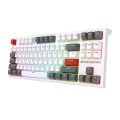 RK R87 ROYAL KLUDGE Wired Mechanical Keyboard 87 Keys RGB Backlit Hot Swap Gaming Keyboard Customised Keycaps with Dust Cover. 