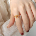 Cute and cute bunny rings, niche designs, girls, campus style, versatile, simple, personalized rings, hand jewelry. 