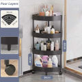 4 Layer Storage Cart with Wheels Kitchen Organizer Premium Quality Best Value for Money. 