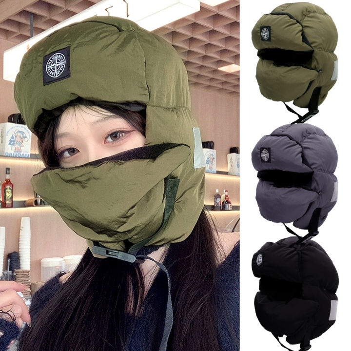 Minimalist%20Down%20Jacket%20Cotton%20Ear%20Protection%20Hats%20for%20Women%20Men%20Winter%20Mask%20Ski%20Hat%20Men's%20Windproof%20Cycling%20Cotton%20Cap%20-%20Image%202