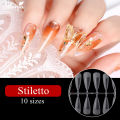 Monja 120/240pcs Matte False Full Nail Tips Frosted Coffin French Oval Square Stiletto Long Tips Acrylic Artificial Manicures. 