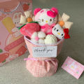 Sanrio Kuromi Plush KT Flower Bouquet Cartoon Hellokitty Cinnamoroll Stuffed Plush Toy Kawaii Decor Doll Girl Valentine Gift. 