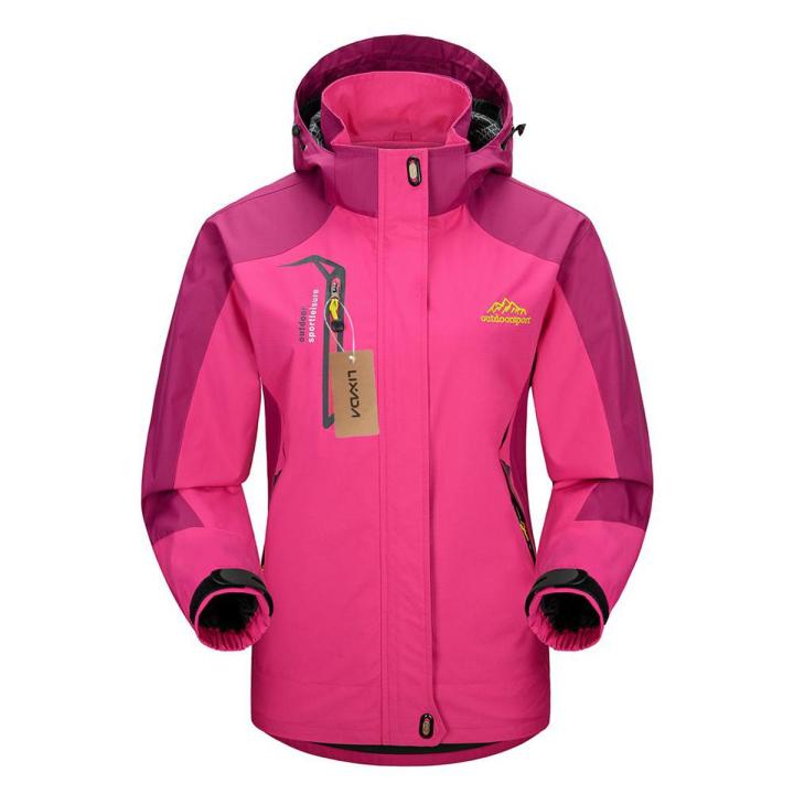 Waterproof Jacket Windproof Raincoat Sportswear Outdoor Hiking Traveling  Cycling Sports Detachable Hooded Coat for Women